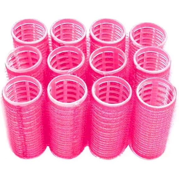 SOFTGAS Small Size Hair Rollers Curlers Self Grip Holding Rollers Hairdressing Curlers Hair Design Sticky Cling Style For DIY Or Hair Salon (Gripping Sticky Rollers 15mm/0.6" 12PCS) Random Color