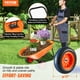 thumbnail image 2 of Carretilla de mano VEVOR, capacidad de carga de 5 pies cúbicos y 397 libras, carrito de jardín de 2 ruedas, carro de jardín con manija y ruedas de 10" de ancho, 2 of 9