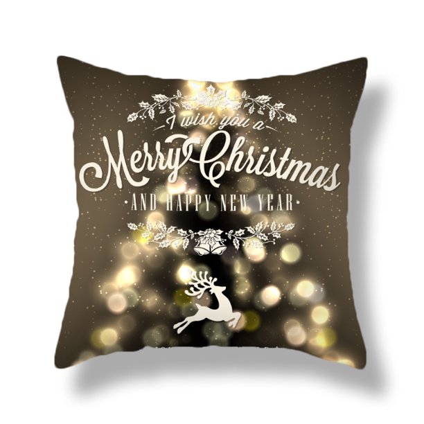 Fundas de almohadas navideñas Fundas de almohadas navideñas, Adornos navideños, Fundas decorativas de almohadas navideñas, Fundas de almohadas de vacaciones de invierno con ciervos de Papá Noel kaili Sencillez