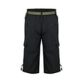 thumbnail image 5 of LIUJUNSHOP Canvas Men's Cargo Pants Men's Lightweight Cargo Capri Pants with Elastic Waist for Outdoor Sports and, 5 of 5