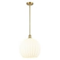 thumbnail image 2 of Innovations Lighting - White Venetian - 1 Light Stem Hung Pendant In Modern, 2 of 7