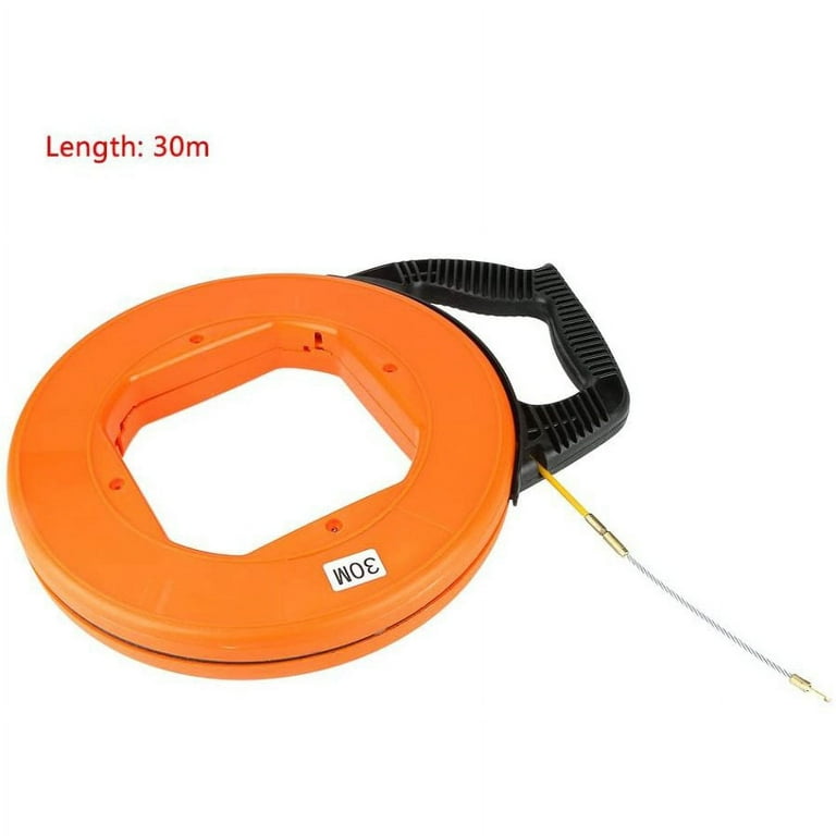 Fish Tape, 98FT/30m Fiberglass Nylon Cable Puller, High-Strength Durable  Wall Thread Wire Pulling Tools 