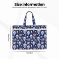 thumbnail image 3 of Kdxio crystal cool Skull flower File Tote Document Bag Business Briefcase Bag Document Organizer Tote Briefcase for Letter A4 Files Business Teacher Office Bag, 3 of 8