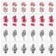 thumbnail image 1 of 24 hojas de tatuajes temporales variados para hombres y mujeres, juego de pegatinas de tatuajes temporales para el cuello del brazo, 1 of 6