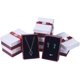 thumbnail image 1 of Juego de 2 cajas para joyas, rectangulares, de cartón kraft relleno de algodón, con lazo., 1 of 4