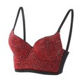 thumbnail image 1 of Playeras,Blusas y Tops,Ropa para Mujer Camisetas sin mangas Corsé para mujer Top Bustier Corset Top Tight Fitting Corset Tank Top Suspender Top Solid Short Fashion (Red, XL), 1 of 4