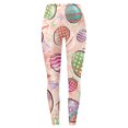 thumbnail image 4 of XIAONU Women's Egg Print Legging Slim Stretchy High Waisted Full Length Soft Legging Stretchy Festive Easter Leggings, 4 of 4