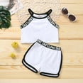 thumbnail image 6 of FLMEI Girl's 2 Piece Outfits Short Sleeve Summer Vest Top Sports Shorts Set Kids Baby Newborn for Kids Baby Newborn 18M-6Years, 6 of 8