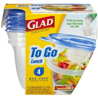Glad Food Storage Containers, Tall Entree, 42 Ounce, 3 Count