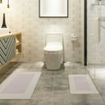 thumbnail image 6 of Troy 2-Piece Modern Washable Solid Non-Slip Kitchen Mat Set, Cream, 6 of 9