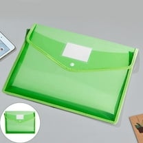 Preplabs File Organizer Document Holder - Snap Button Envelope Folder with Transparent Plastic for Certificates/Legal Papers, Black Document Storage