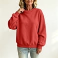 thumbnail image 5 of Womens Oversized Sweatshirts Basic Solid Tops Fall Winter Clothes Crewneck Outfits Pullover, 250, 5 of 6