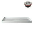 thumbnail image 2 of Streamline GB-530-124 48 in. x 36 in. Alcove Acrylic Shower Base in Glossy White With Center Drain, ABS Drain Included, 2 of 19