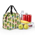 thumbnail image 4 of KLL Cute Cartoon Cactus Print Insulated Lunch Bag Women, Reusable Cute Tote Lunch Box for Adult & Men, Leakproof Cooler Lunch Bags for Work Office Travel Picnic, 4 of 5