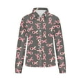 thumbnail image 5 of Kilaqueen October Breast Cancer Awareness Shirts for Women Pink Ribbon Print Long Sleeve Collared V Neck Button Down Business Work Blouses Dressy Casual Office Shirt, 5 of 5