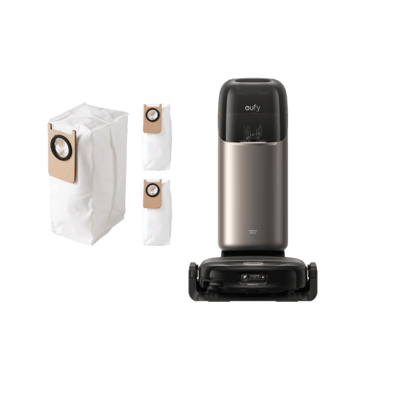 eufy Robot Vacuum Omni S2 Mop Combo and dust bags, 99.99% Germ Removal, 30,000 Pa Fade-Free Suction, 5-Layer Filtration, 68-Days Self Emptying, Fragrance Diffuser