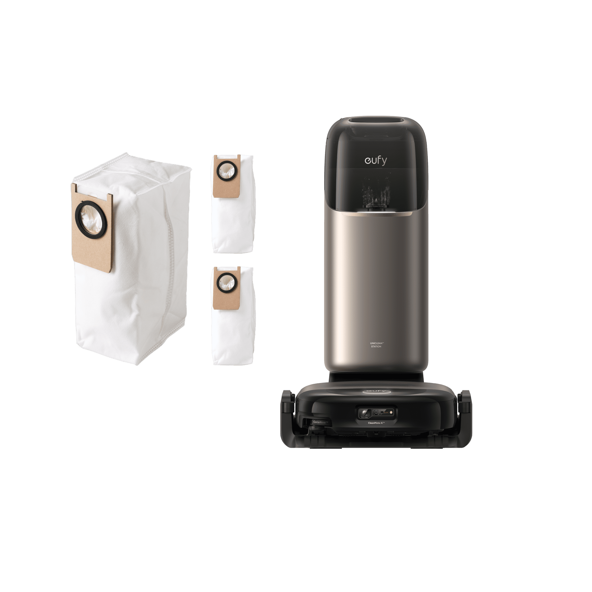 eufy Robot Vacuum Omni S2 Mop Combo and dust bags, 99.99% Germ Removal, 30,000 Pa Fade-Free Suction, 5-Layer Filtration, 68-Days Self Emptying, Fragrance Diffuser