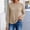 Khaki, variant on Kcavykas Womens Tops Waffle Knit Women's Blouses Crew Neck Raglan Long Sleeve Loose Casual Top for Daily