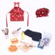 thumbnail image 1 of Juego de cocina en miniatura de elfo de Navidad para casa de muñecas, sombrero de Chef, Mini delantal, Pin rodante, batidor de huevos, hojas para hornear, bandeja de cocina（B like pic a set, 1 of 5