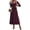 Burgundy, variant on PRETTYGARDEN Womens Fall Maxi Long Sleeve Sweater Dress Soft Stretchy Knit, V Neck A Line Dresses with Bow, Flowy Pleated Hem, Cocktail Party Outfits, Trendy Winter Clothes