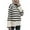 Beige, variant on GigrtiJin Womens Oversized Turtleneck Striped Sweater Long Sleeve Casual Loose Side Slit Pullover Sweaters Tops