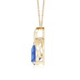 thumbnail image 2 of ANGARA Natural Solitaire Pear-Shaped 1.65 ct Tanzanite Flame Pendant in 14K Yellow Gold for Women (Size-9x7mm) | December Birthstone, Anniversary, Jewelry Gift for Women | Natural Tanzanite Necklace, 2 of 8