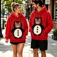 thumbnail image 5 of Puyaiuu Women Christmas Snowman Pattern Fuzzy Sherpa Hooded Sweatshirt With Pet Holding Hole Long Sleeve Warm Plush Pullover Top For Winter Holiday Party Gift, 5 of 5