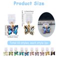 thumbnail image 2 of 10pcs Plastic Mobile Dustproof Plugs Butterfly with Brass Glass Pendants Mixed color 22mm 10pcs/set, 2 of 7
