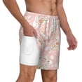 thumbnail image 3 of Picia Easter Bunny pattern Mens Swim Trunks with Compression Liner Stretch Beach Shorts Quick Dry with Zipper Pockets No-Chafing Board Shorts-3X-Large, 3 of 9