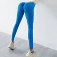 thumbnail image 2 of Sevpuikl Women Butt Lifting Leggings High Waist Seamless Gym Running Tummy Control Yoga Pants Solid Color, 2 of 5