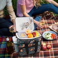 thumbnail image 5 of FORMRS Insulated Cooler Bag 24 Cans Capacity Soft Leakproof Lunch Box with Side Pockets, Whimsical Foxes Pattern, 5 of 7