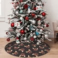thumbnail image 5 of KLL 48" Christmas Tree Skirt Bulldog with Sunglasses Xmas Tree Skirts Mat for New Year Xmas Holiday Party Indoor Outdoor Home Decoration, 5 of 7