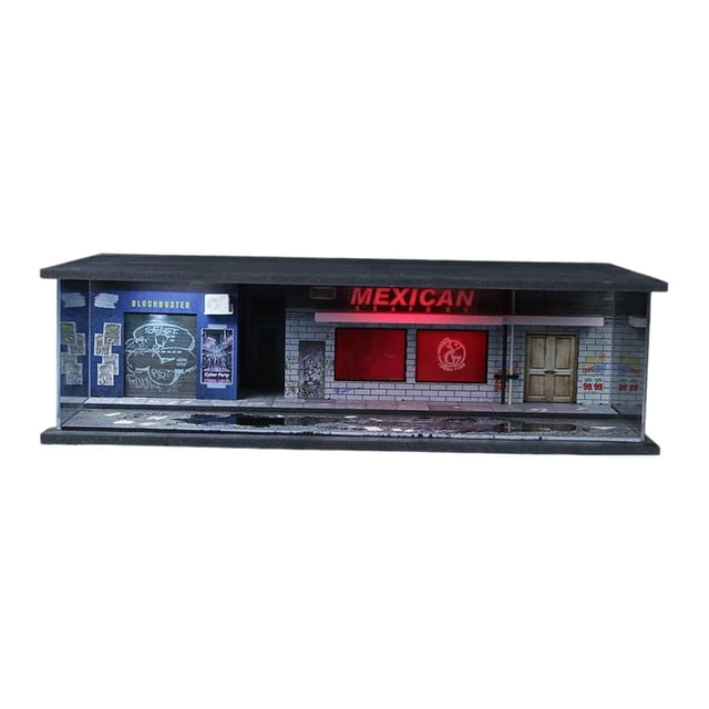 Vitrina de exhibición para maquetas de garaje de vehículos a escala 1/64, escena de estacionamiento, decoración creativa, diorama de coches fundidos a