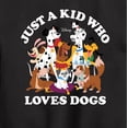 thumbnail image 3 of Disney Classics - Cats & Dogs - Just A Kid Who Loves Dogs - Toddler And Youth Crewneck Fleece Sweatshirt, 3 of 5