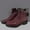 Red, variant on VKEKIEO Sock Boots Round Toe Mid Heel Booties Ornamental Zipper Slip-On Green Winter Boots