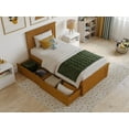 thumbnail image 3 of AFI Nantucket Twin Platform Bed with Matching Footboard and Storage Drawers, Light Toffee, 3 of 14