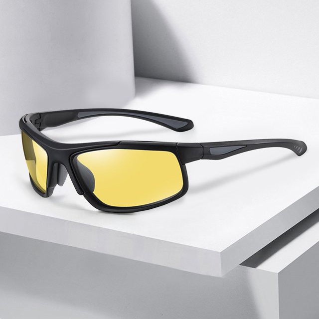 LPSSTORE Sports Sunglasses for Men and Women with Polarized Light TR90 Glasses Color Changing Night Sunglasses Riding Windproof