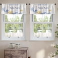 thumbnail image 2 of LALILO Kitchen Curtain Valance Ethnic Arrow With Floral Rod Pocket Window Curtain 52"x 18" Set of 2, 2 of 7
