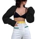 thumbnail image 1 of Txlixc Abrigo de suéter de punto ultracorto para mujer, ropa de versión suelta simple de estilo sexy Txlixc Moda, 1 of 5