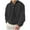 Black, variant on Men's Winter Solid Color Lapel Loose Long Sleeve T-Shirt, Henley Button Up Sport Top for Casual Wear, Gym and Lounge,Black,L