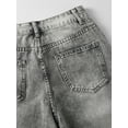 thumbnail image 3 of FEDPOP Kids Girls Casual Baggy Wide Leg Denim Pants Elastic Waist Casual Jeans Age 12-16Y, 3 of 5