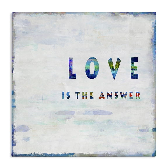 Stupell Industries Contemporary Colorful Love is the Answer Canvas Art, 30 x 30, by Jamie MacDowell
