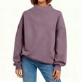 thumbnail image 4 of Womens Oversized Sweatshirts Turtleneck Pullover Long Sleeve No Hood Tops Fall Fashion Outfits 2025 Clothes Light Purple L, 4 of 6