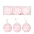 thumbnail image 3 of Christmas Ball Ornaments 3 Pcs - 3 inch Large Shatterproof Christmas Balls, Aesthetic Decorations Indoor, Textured Holiday Party Hanging Ornaments for Xmas Tree, Wreath, Vines, White, 3 of 9