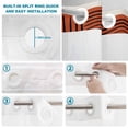 thumbnail image 4 of No Hook Shower Curtain, Brown Striped Shower Curtains for Bathroom with See Through Top Window, Farmhouse Stripes Modern Abstract Art Waterproof & Washable Bath Curtain Stall 48"x72", 4 of 9