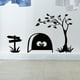 thumbnail image 3 of Adhesivos decorativos para pared, patrón de agujeros de dibujos animados negros, adhesivo decorativo, mural artístico, habitación infantil, 3 of 7