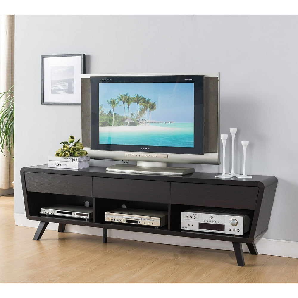 Modern 75 inch TV Stand Modern Entertainment Media Console Unit in Red