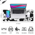 thumbnail image 5 of Long Mouse Pads for Desk,Pioneer Flower Floral Print Pattern Desk Mats on Top Of Desks, Desk Mouse Pad Extra Large with 3mm Non-Slip Base and Stitched Edge for Gaming,Office,Work,Home 31.5"x11.8", 5 of 6