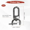 thumbnail image 3 of Ganchos de Clasp Giratorio Uxcell [4pcs] - Ganchos de Clip para Llaveros para Fabricación de Llaveros - [Negro - 1.9 IN] Clip de Anillo de Aleación de Zinc Hardware, 3 of 6