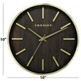 thumbnail image 5 of Crosley Analog 10" Gold Metal Quartz Accurate Wall Clock with Raised Hour Marks, 5 of 6
